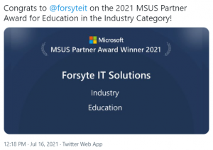 Microsoft US Partner in Education 2021